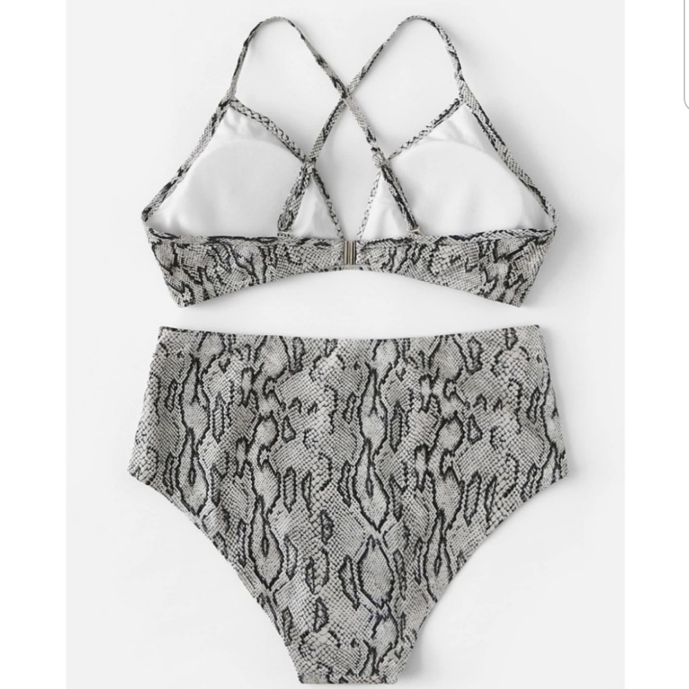 ⛵ NEW ⛵ Snake Print High Waist Bikini - Picture 3 of 6